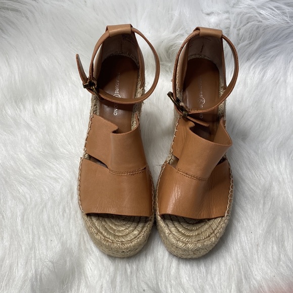 Treasure and Bond Sannibel Leather Espadrilles Wedges Size 6.5 - Picture 3 of 9